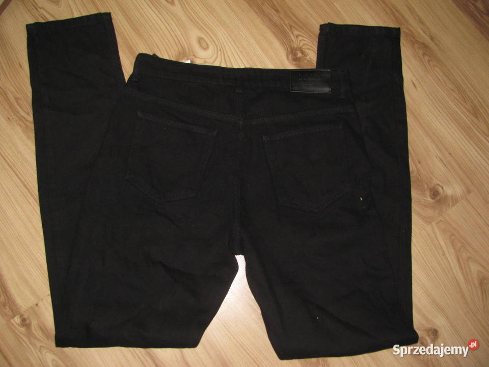 BooHoo MAN WYSOKIE SZTYWNE DŻINSY SLIM FIT r 34