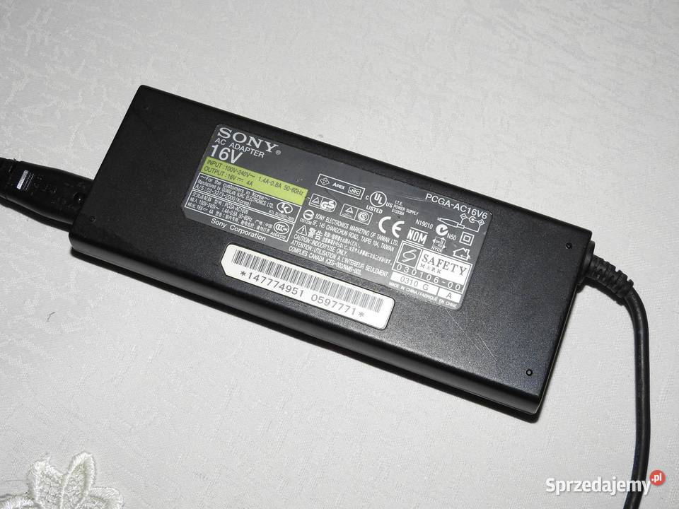 Oryginalny Zasilacz Sony PCGAAC16V6 Pozostałe podkarpackie Przemyśl