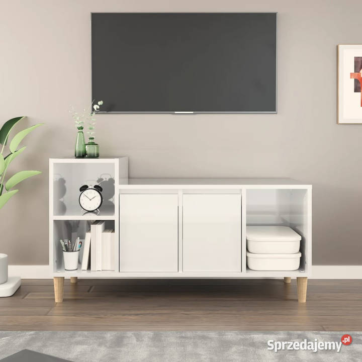 Szafka pod TV wysoki połysk biała 100x35x55 Warszawa sprzedam