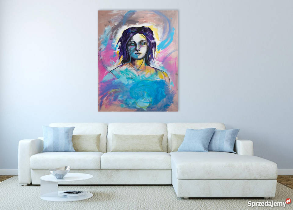 Akryl na płótnie ANIOŁ obraz 100x80 artystki A