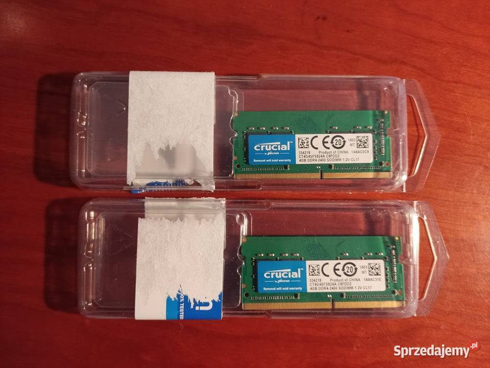 Pamięć RAM 2x4GB DDR4 2400MHz crucial 12V CL17 Elektronika Zgierz