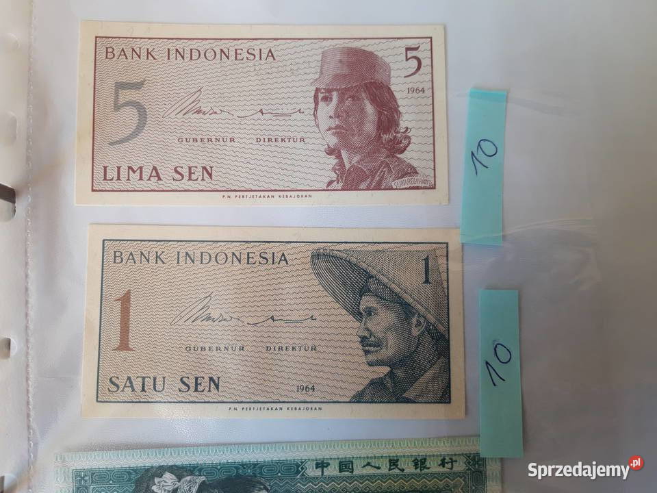 Banknot kolekcjonerski Chiny Indonezja Ruda Śląska