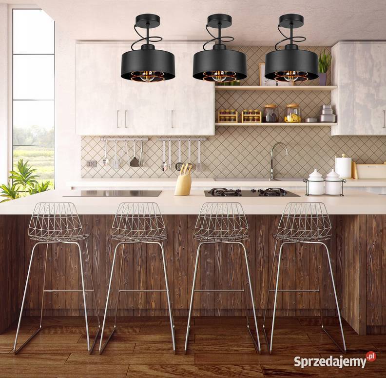 LAMPA SUFITOWA PLAFON ŻYRANDOL LOFT EDISON LED Akcesoria łazienkowe Choroszcz