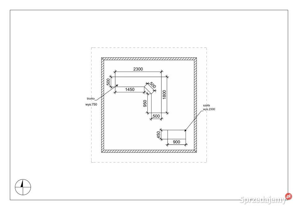 Meble biurowe biurko na 2 stanowiska szafa na Chrzanów