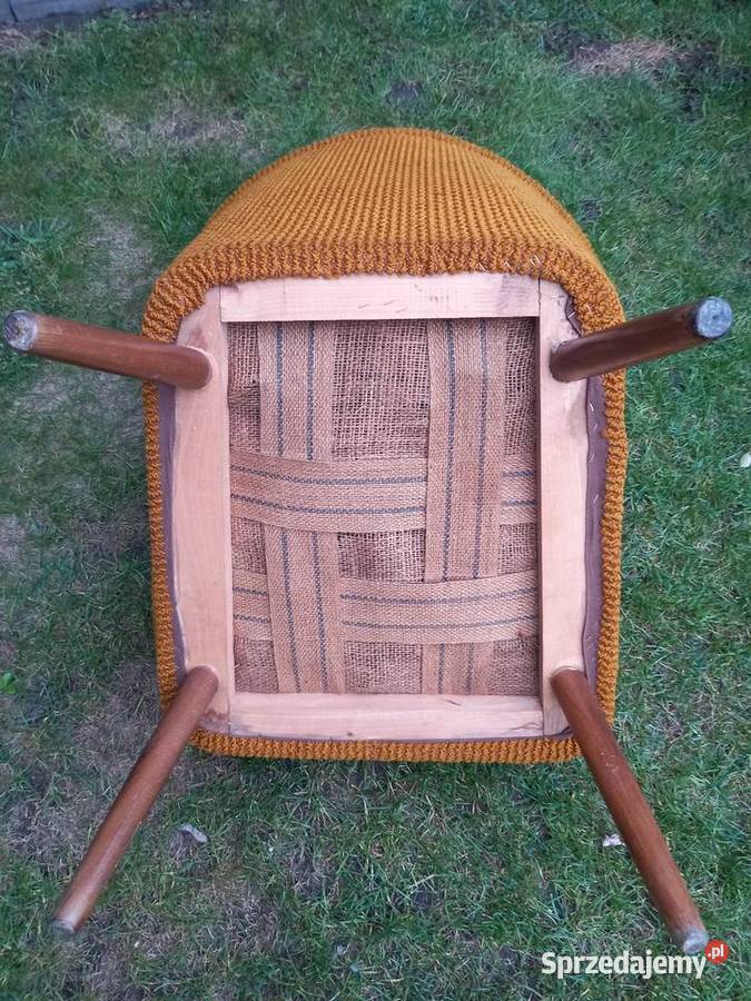 Stary fotel patyczak muszelka PRL vintage Fotele Fotele Rawicz