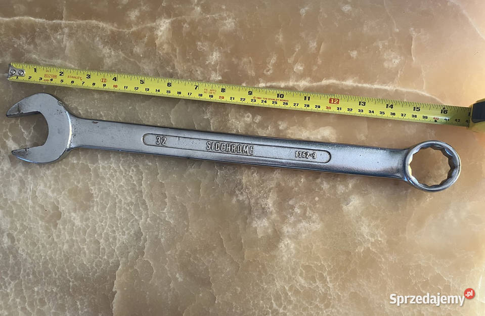 Klucz płaski oczkowy SIDCHROME 32 Made In Gdańsk