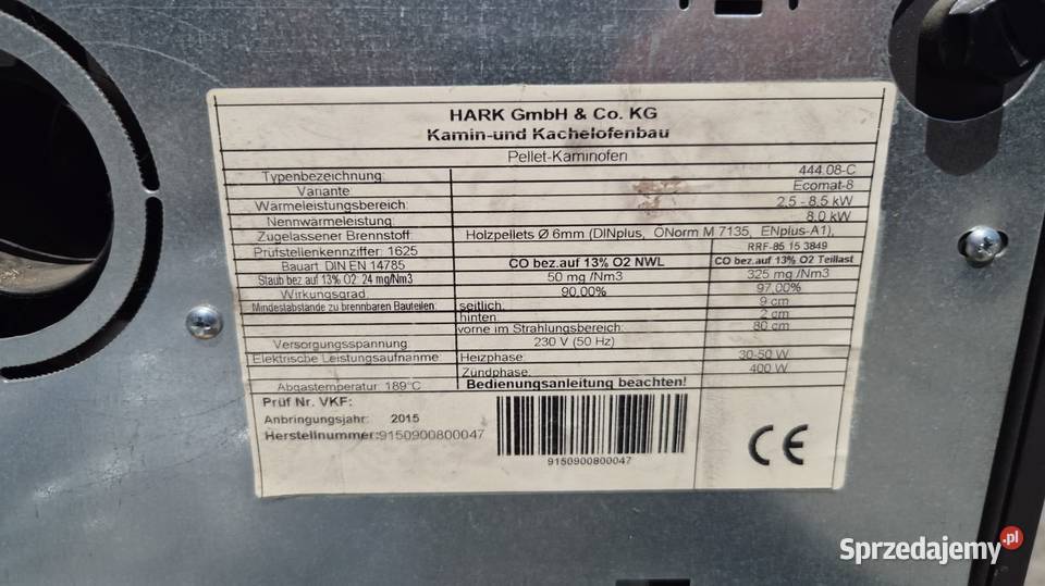 Piec na pellet Ecomat8 8 kW Zielona Góra