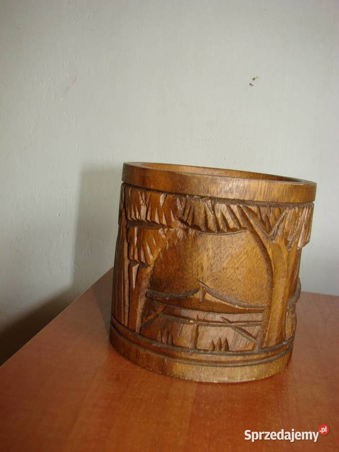 teakowa puszka pojemnik Pruszcz Gdański