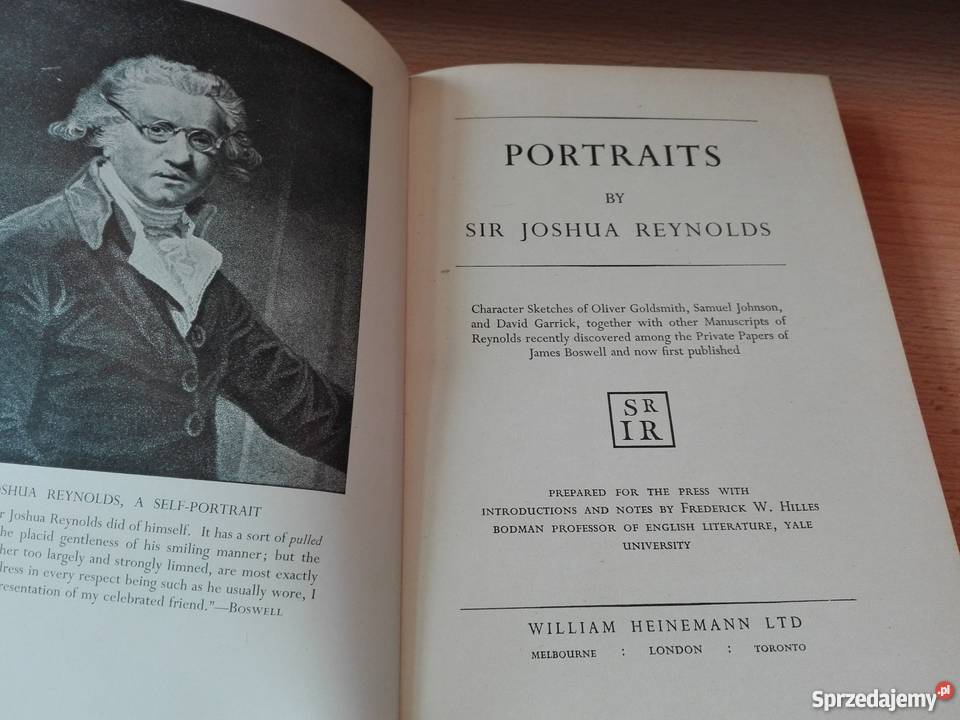Portraits by Sir Joshua Reynolds ed Frederick W Rok wydania 1952 pomorskie Gdańsk