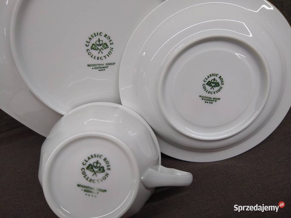 Trio Rosenthal Biała Maria Classic Rose Kalisz