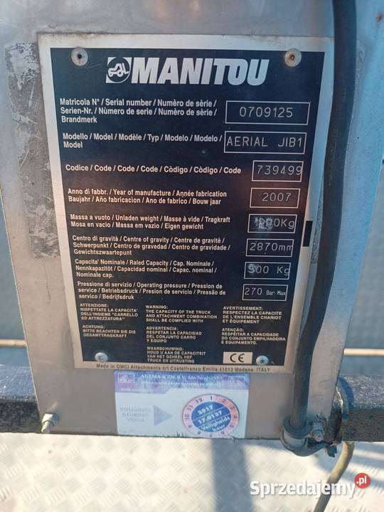 Manitou Aerial JIB 1 podnosnik nie lubuskie