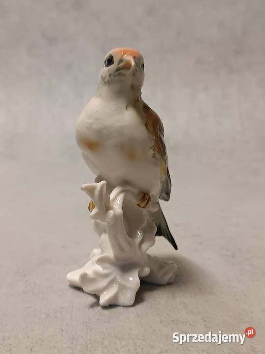 KARL ENS Porcelanowy Ptak Szczygieł VOLKSTEDT dolnośląskie Jawor