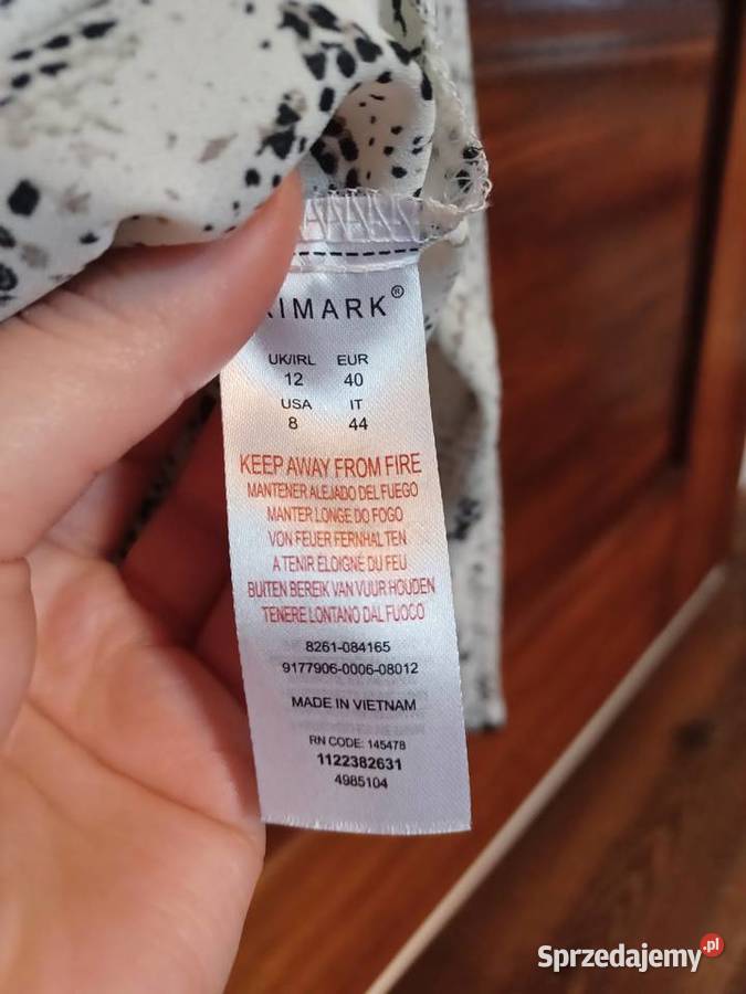 Koszula bluzka biała szara Primark rozmiar L z dekoltem podkarpackie Rzeszów
