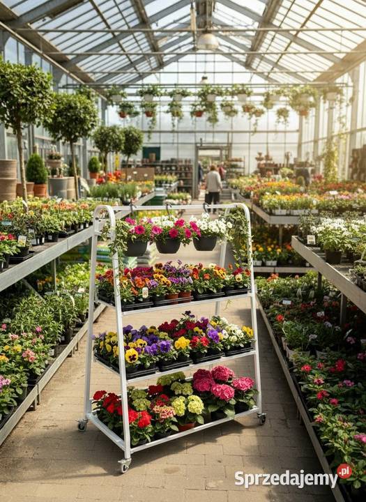 Stojak ekspozycyjny mobilny centrum ogrodnicze Przemyśl