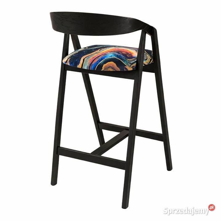 Hoker Krzesło Barowe Marmur Galaktyka KB12 56cm
