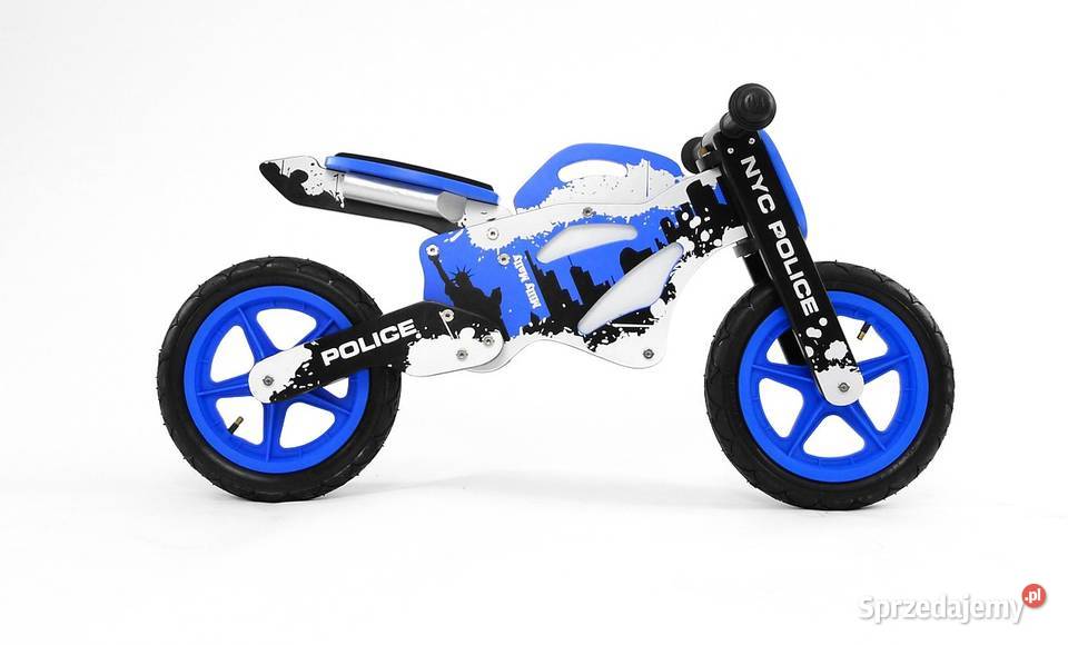 Rowerek biegowy drewniny GTX Policja Bielsk Podlaski sprzedam