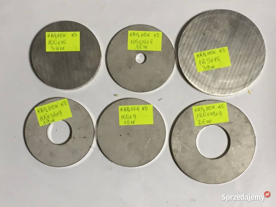 Krążki nierdzewne kwasoodporne różne wymiary Koszalin