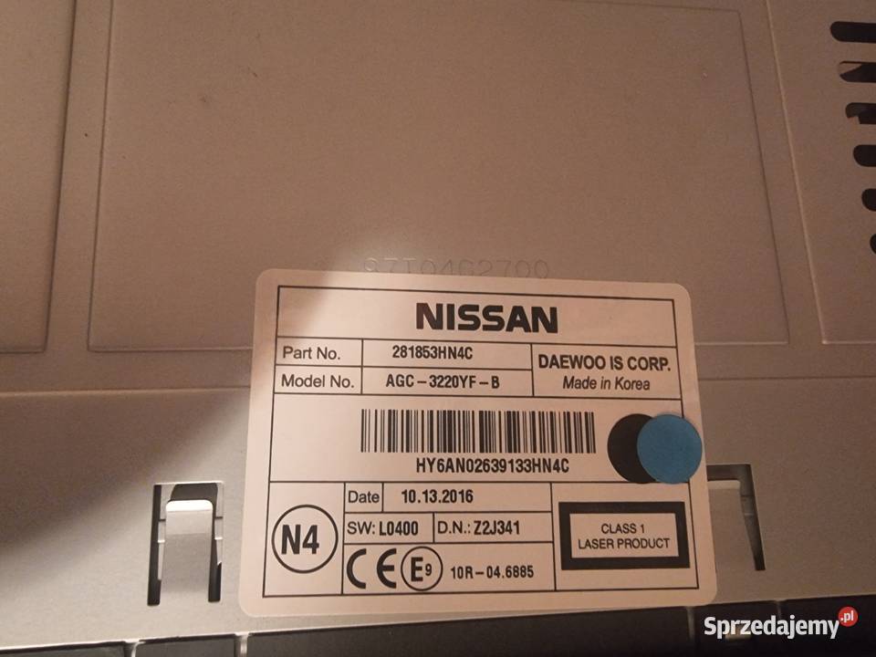 Oryginalne radio samochodowe Nissan Micra K13 z Gliwice