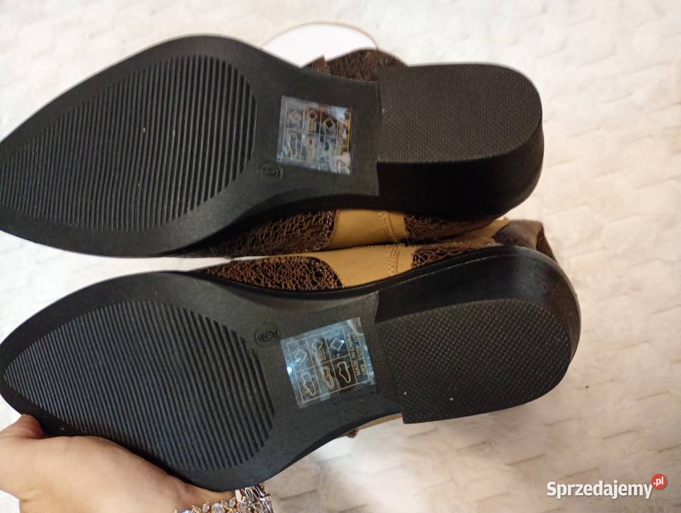 39 Glamorous brązowe Kozaki kowbojki wieczorowe 25.2cm Kraków