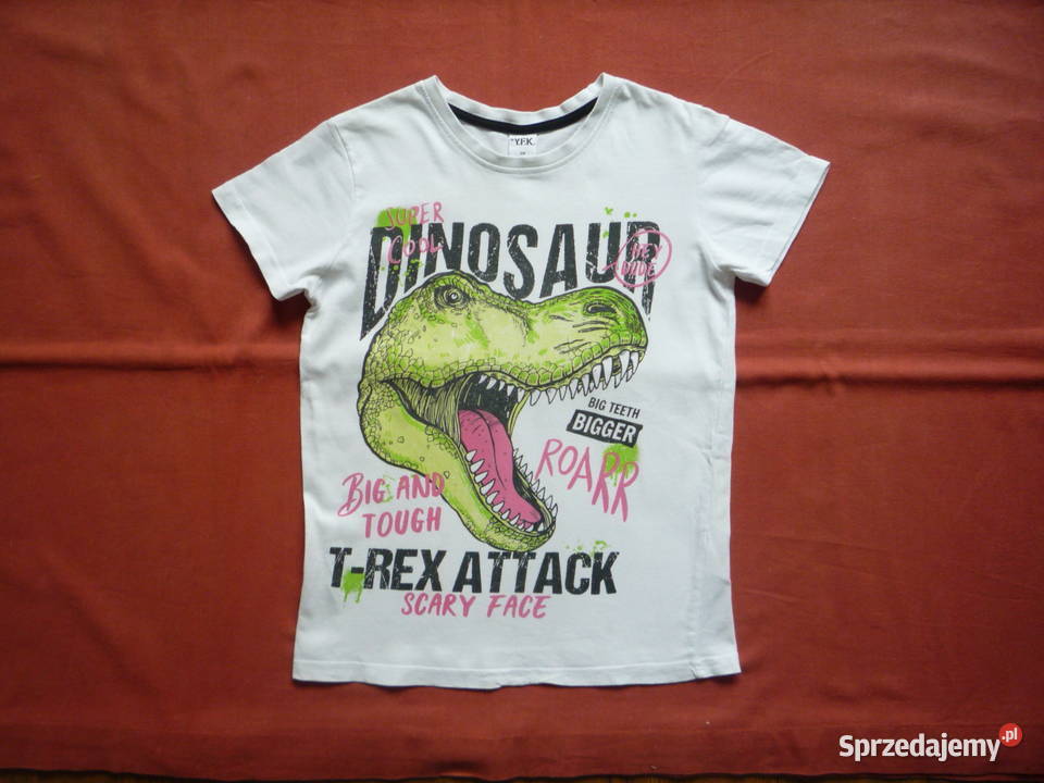 YFK 128 Bluzka Koszulka Tshirt Dinozaur TRex Szczecin