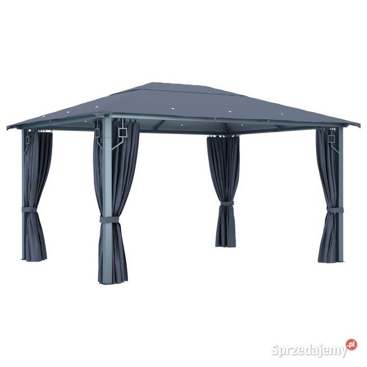 vidaXL Altana ogrodowa z zasłonami 400x300 Altany i wiaty Warszawa sprzedam