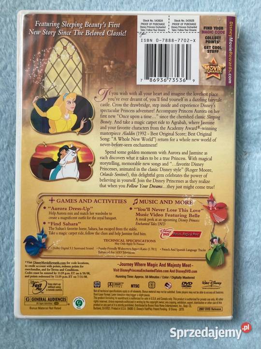 Disney Princess Enchanted Tales DVD mazowieckie Warszawa
