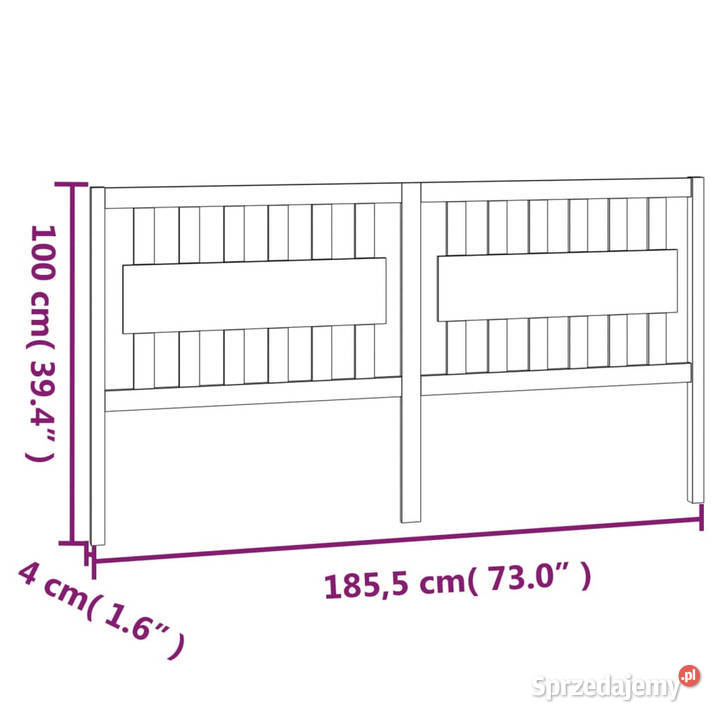 Wezgłowie łóżka 1855x4x100 lite drewno sosnowe Warszawa