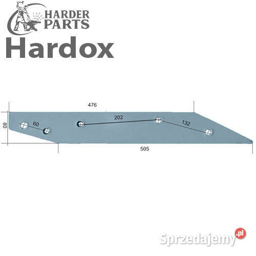 Płoza długa HARDOX 27080701L części do pługa