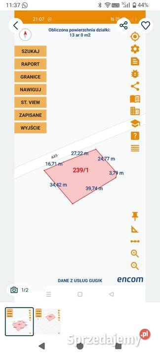 Działka budowlana woda Pisarzowice sprzedam