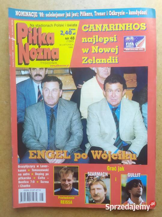 Tygodnik Piłka Nożna rocznik 1999 kompletny łódzkie Łódź