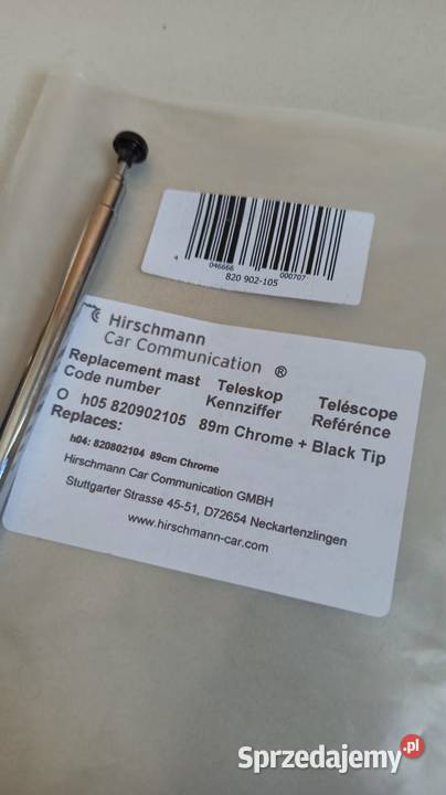 Hirschmann bat anteny do mercedesa w124 R129 Bydgoszcz sprzedam