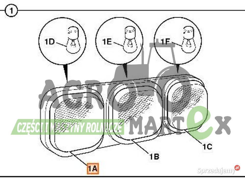 70050072 70050072 KLOSZ LAMPY STOP TYŁ JCB JCB Części zamienne Części zamienne Wichrów