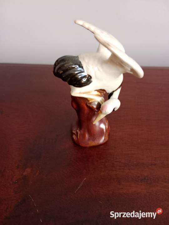 Porcelanowa figurka bocian podkarpackie Miejsce Piastowe sprzedam