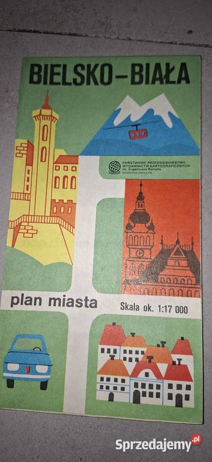 BielskoBiała plan miasta PRL niskonakładowy Łęczyca