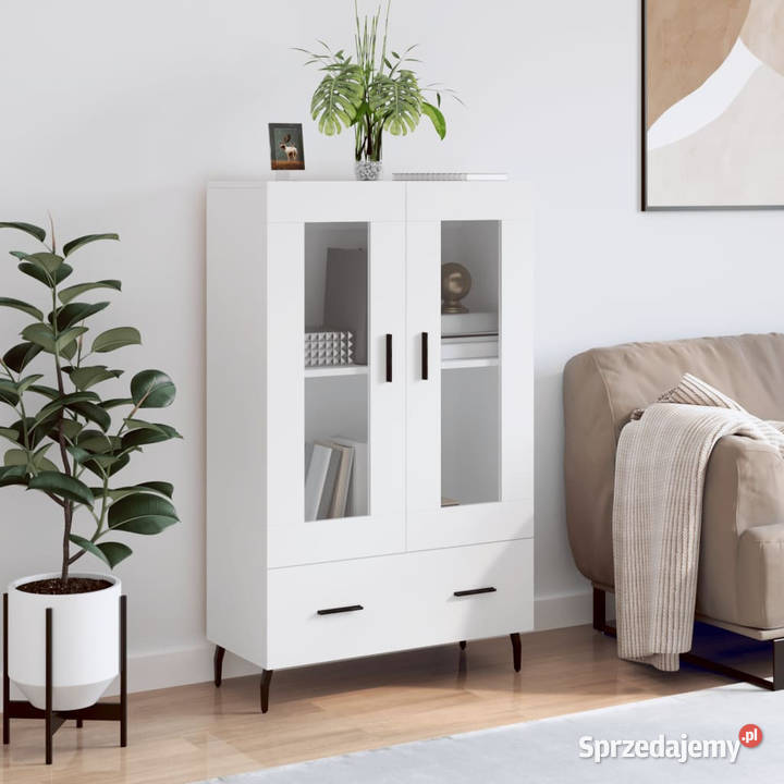 Wysoka szafka biała 695x31x115 materiał Warszawa