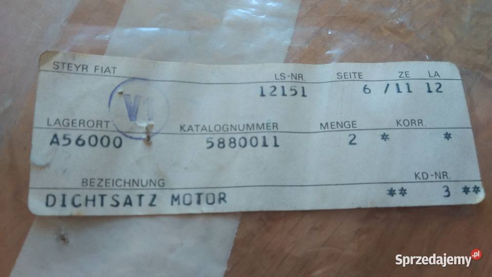 Uszczelki FIAT 126p Maluch pompy paliwa pod osobowe śląskie Chorzów