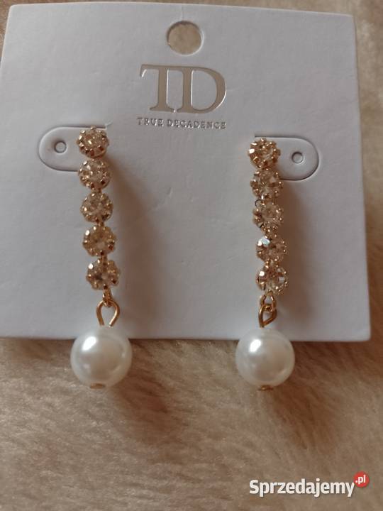 Bogato zdobione kolczyki ślubne z Londynu NOWE Moda i Styl małopolskie sprzedam