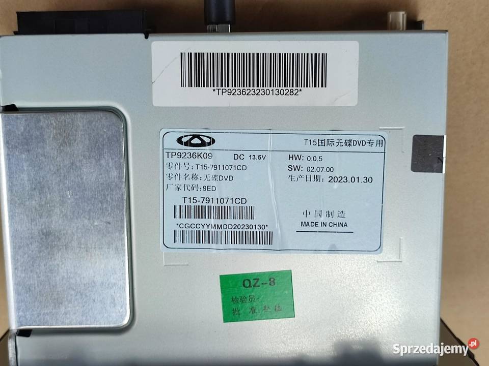 RADIO NAVI CHERY TIGGO 7 DR EVO F35 TP9236K09 osobowe