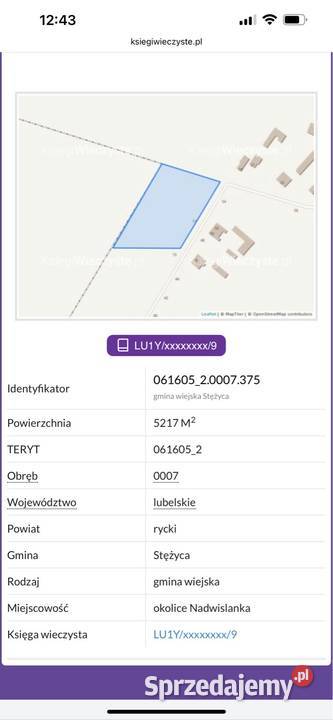 Ziemia budowlana Nadwislanka 5219 m2 budowlana