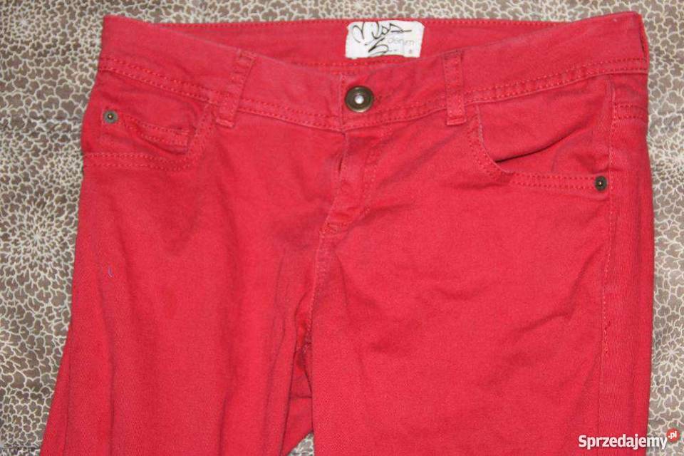 SPODNIE SEXI RURKI JASKRAWE CZERWONE MISS Spodnie Zambrów