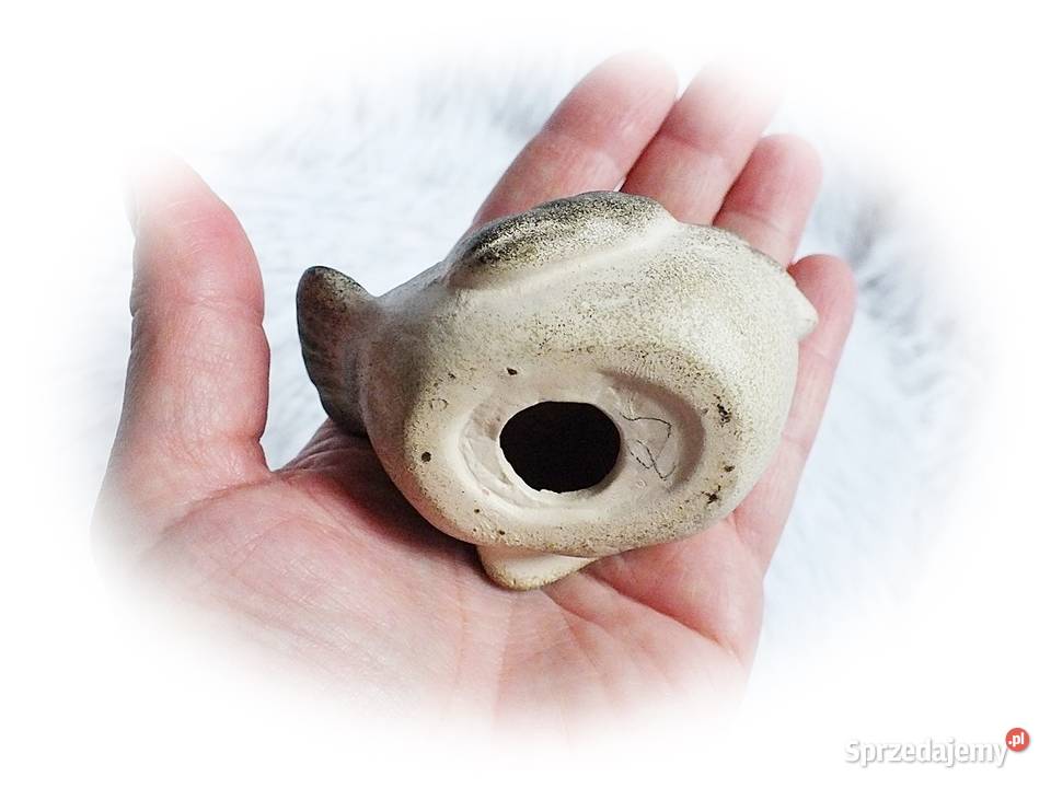 Stara figurka z gipsu mały ptaszek wróbelek Antyki, Sztuka, Kolekcje Żary sprzedam