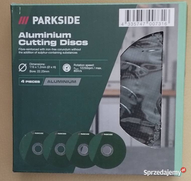 Tarcze do aluminium Parkside Piaseczno sprzedam