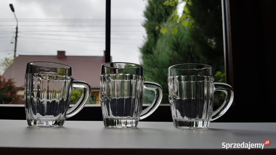 3x kufelek koń pies Ząbkowice stare szkło śląskie
