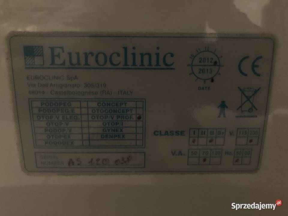 Fotel medyczny laryngologiczny EUROCLINIC