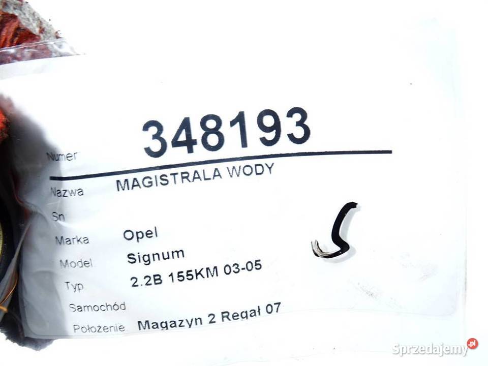 MAGISTRALA WODY OPEL SIGNUM 22 155 0308 Włączniki, sterowniki
