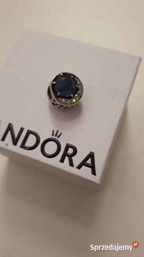 koralik Pandora niebieskie oczko i cyrkonie Radom