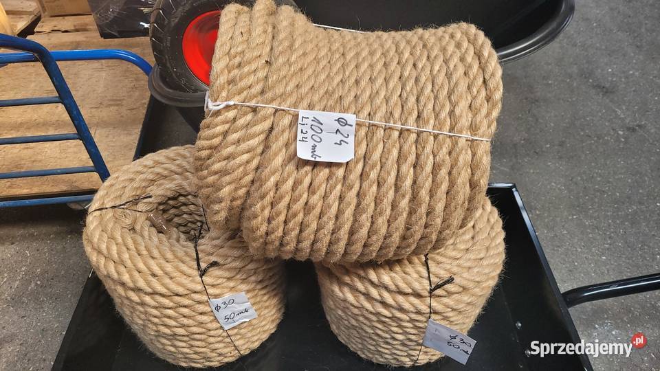 Linapowróz sznurek linka jutowa lina zeglarska drewno Rzeszotary