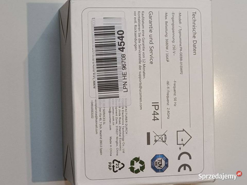 Inteligentne gniazdka WiFi Ucomen PAGEBB01SWP2 Radom sprzedam