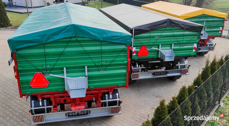 Gruba plandeka na przyczepę rolniczą 900gm2 nieuszkodzony Antoninek