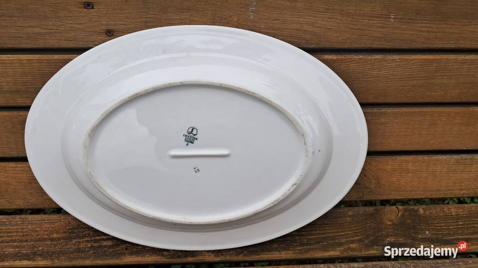 Stary biały półmisek Służba Zdrowia Lubiana PRL Porcelana i szkło Świecie